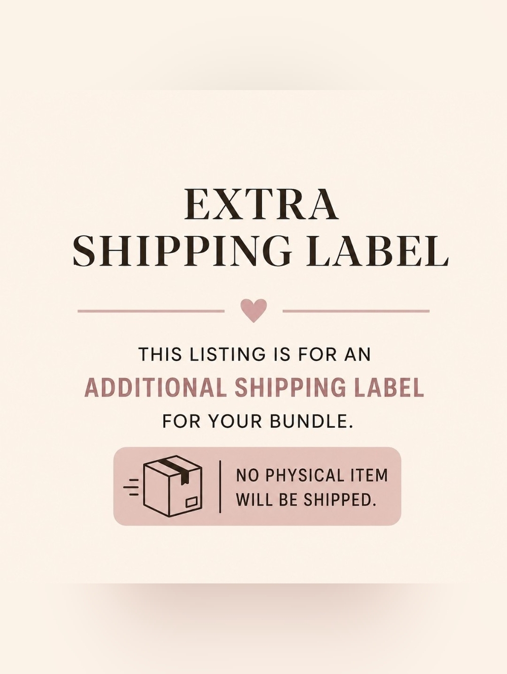 Additional Shipping Label